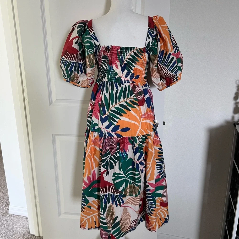 NWT Farm Rio Macaw Midi Dress Small - Picture 7 of 12